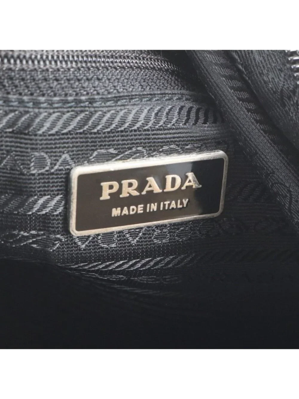 Prada White Tag Yes Tessuto Nylon Triangle Logo Leather Shoulder Bag Crossbody